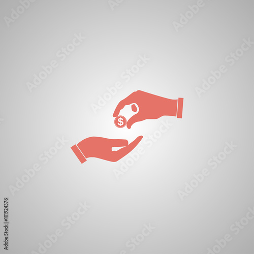  give alms Flat icon