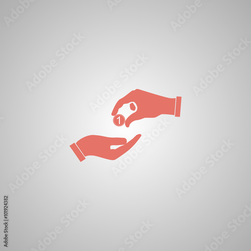  give alms Flat icon