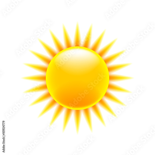 Sun icon isolated on white vector