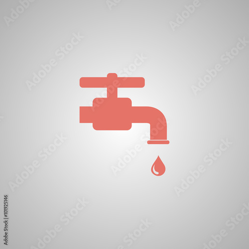 Tap icon. Flat design style.