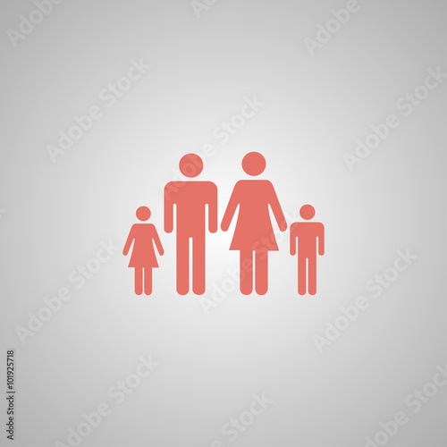 family icon. Flat design style eps 10.