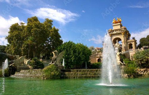 Fountain in Parc de la Ciutadella in Barcelona, Spain