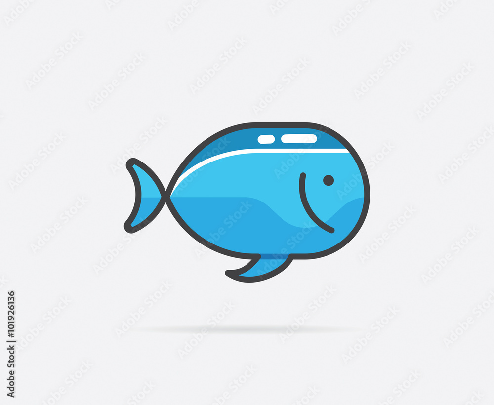 Vector Illustration of Fish can be used as Logo or Icon
