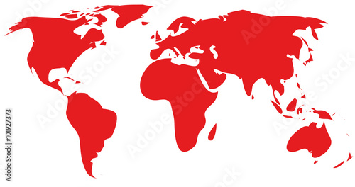 red world map