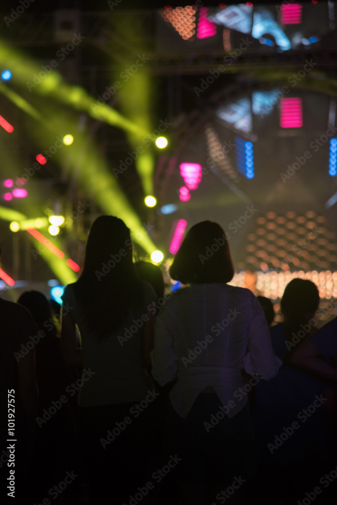 Naklejka premium people cheer up in concert