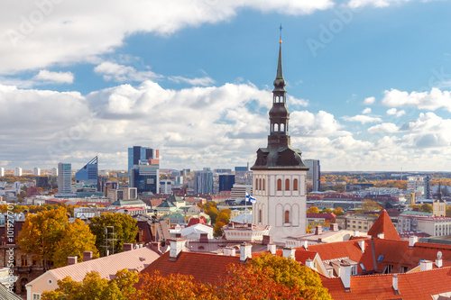 Tallinn. View of the town from the hill Toompea.