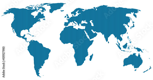 blue black world map