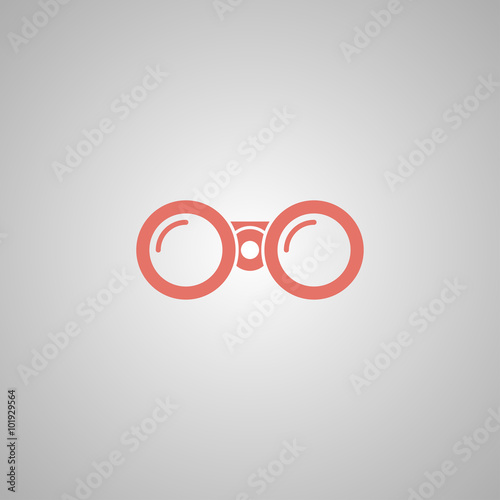 Binocular icon. Flat design style