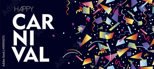Carnival concept design with colorful confetti