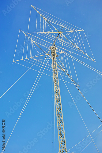 Antenna is two squares into five band photo