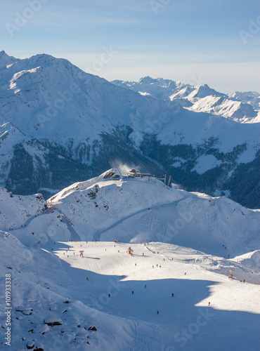 Alps mountain winter landscape