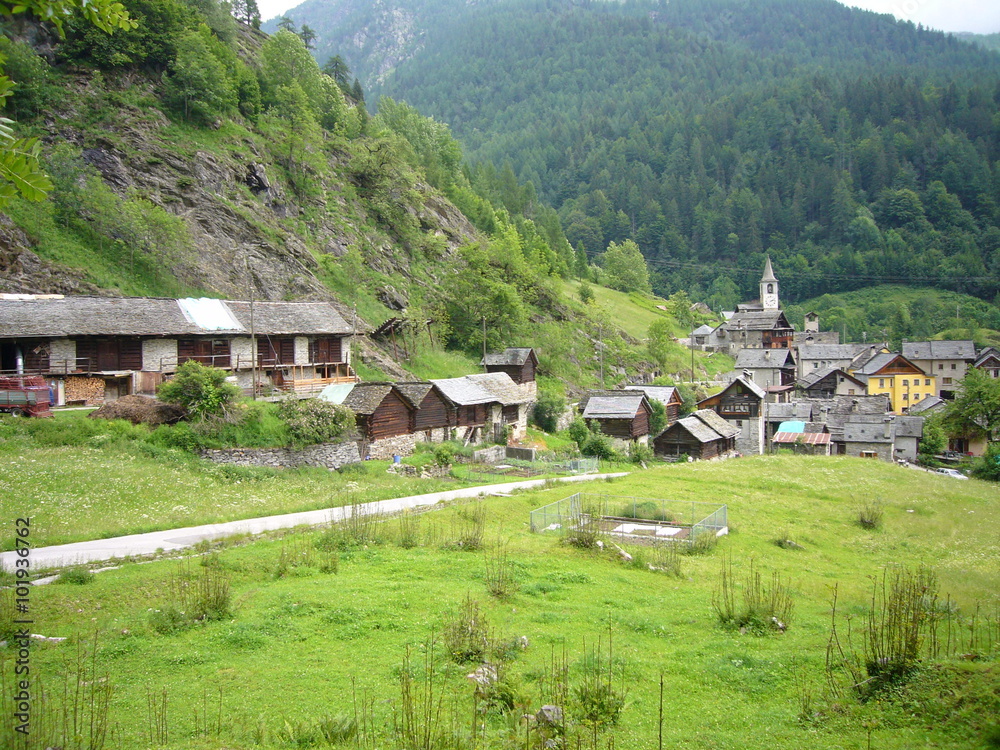 Bergdorf Fusio im Val Lavizzara, Vallemaggia, Tessin