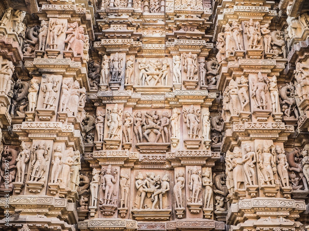 Kamasutra temple in Khajuraho, India Kamasutra temple in Khajuraho, India