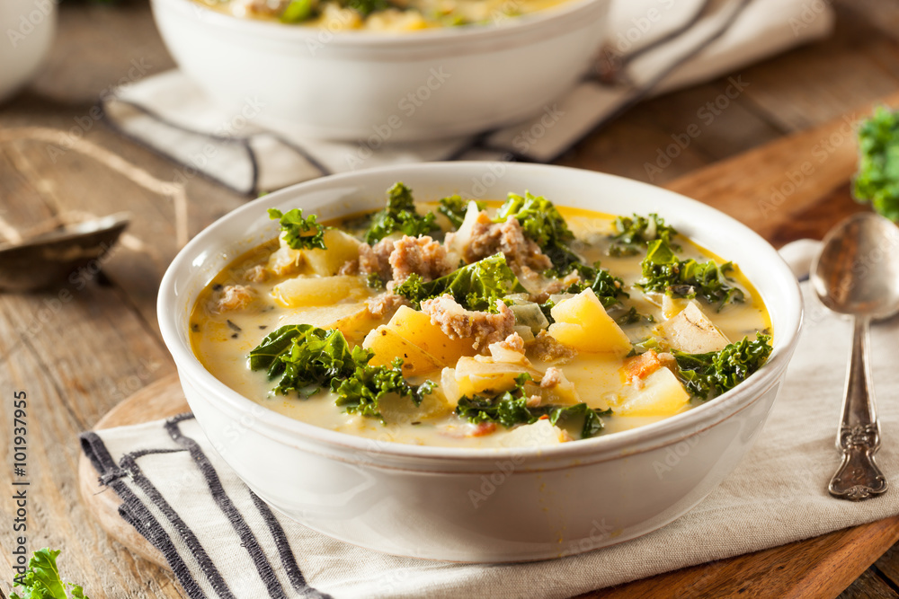 Homemade Warm Creamy Tuscan Soup