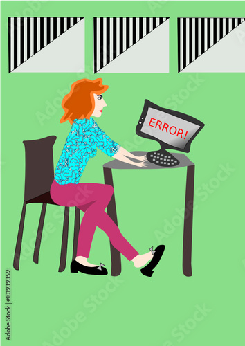 Error computer in office