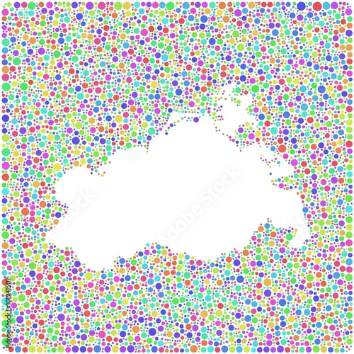 Decorative squared map of Mecklenburg - Germany