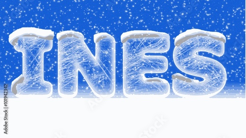neige sur prénom : Ines