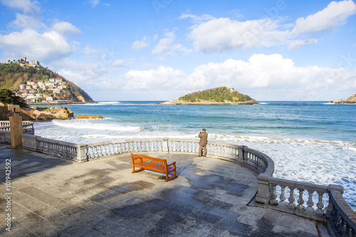 The bay of San Sebastian in Spain.