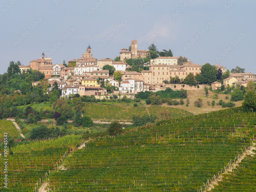 Neive, small town of Langhe famous for its vineyards, Piedmont, Italy