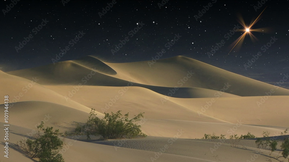 Christmas 0103: A Guiding Star in a desert sky (Loop).