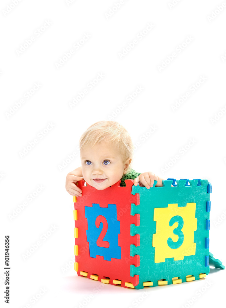 little child baby playing with numbers little child baby playing with numbers