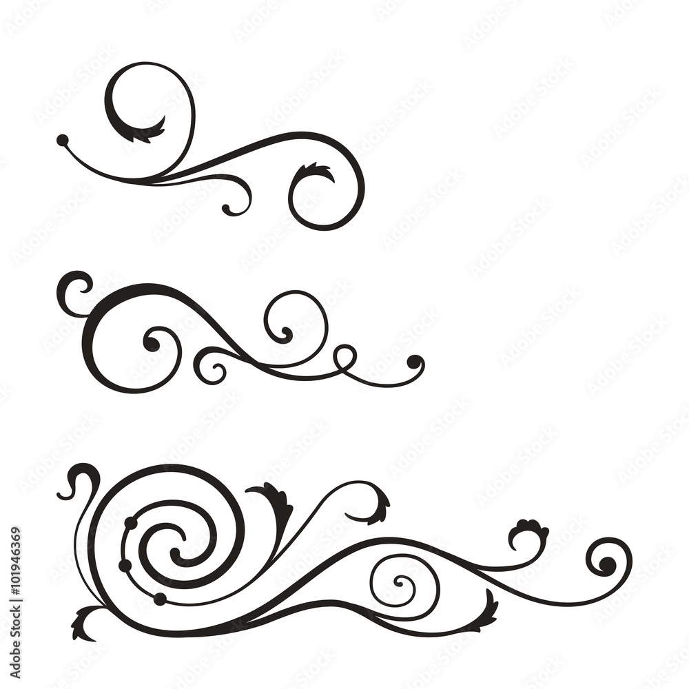 Swirl elements for design. Swirl elements for design.