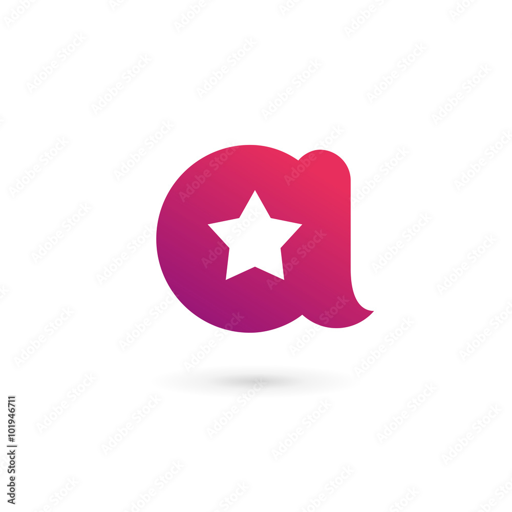 Letter A star logo icon design template elements Letter A star logo icon design template elements