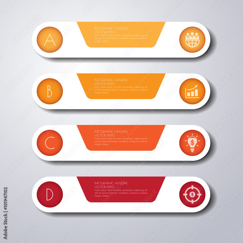 Obraz premium Design flat shadow template banners /graphic or website .Vector/