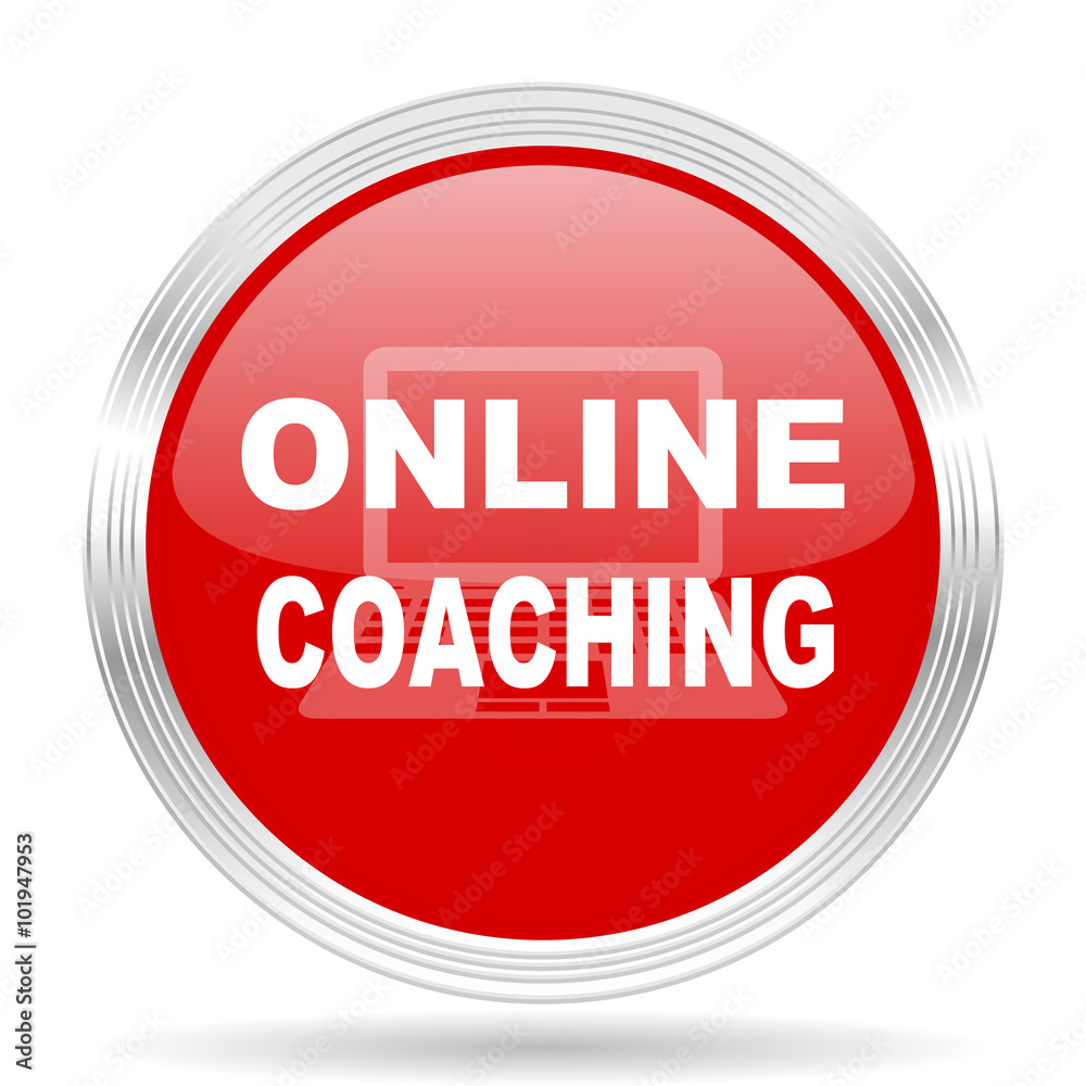 online coaching red glossy circle modern web icon online coaching red glossy circle modern web icon