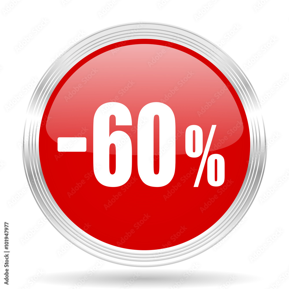 60 percent sale retail red glossy circle modern web icon 60 percent sale retail red glossy circle modern web icon