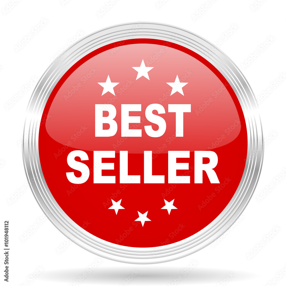 best seller red glossy circle modern web icon best seller red glossy circle modern web icon