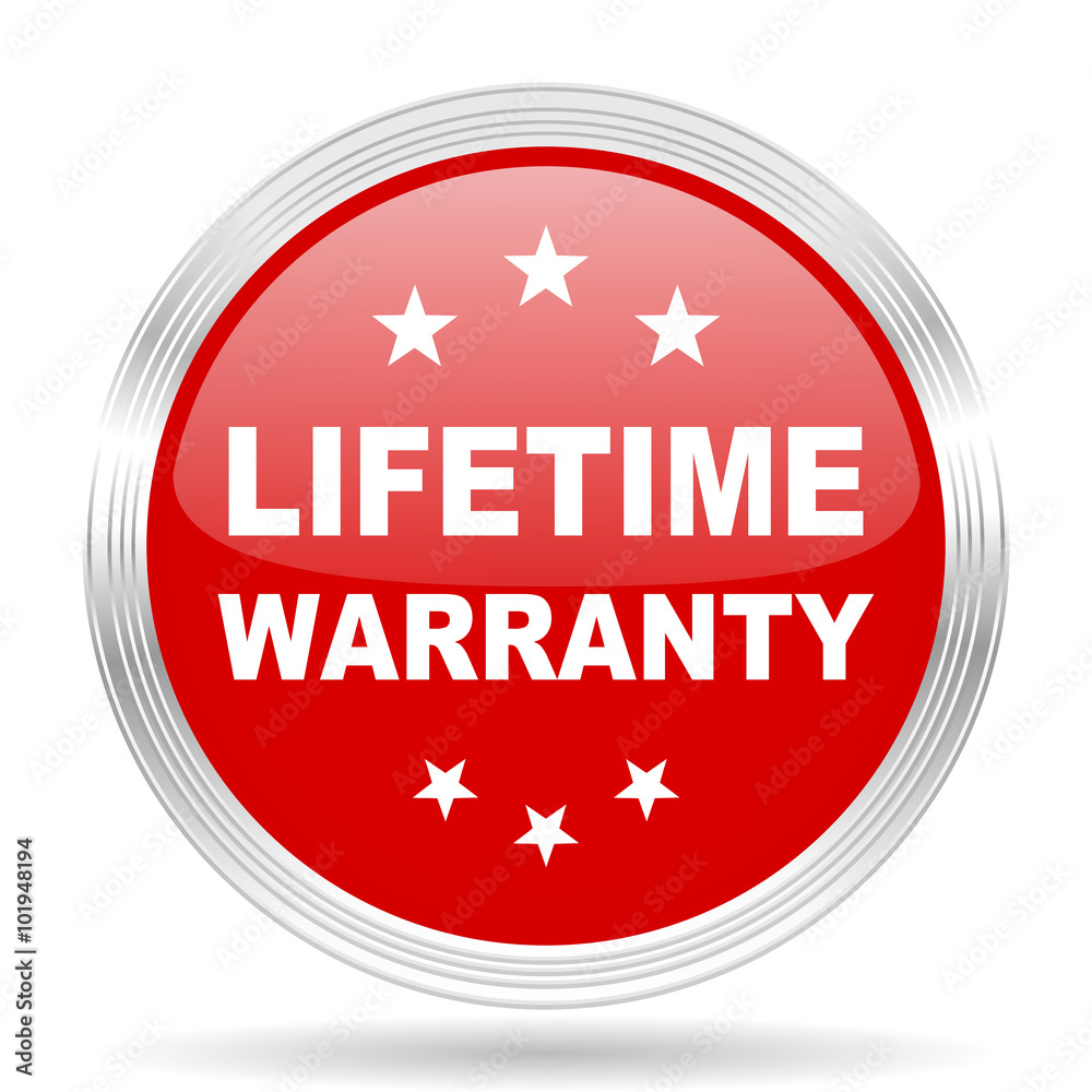 lifetime warranty red glossy circle modern web icon lifetime warranty red glossy circle modern web icon