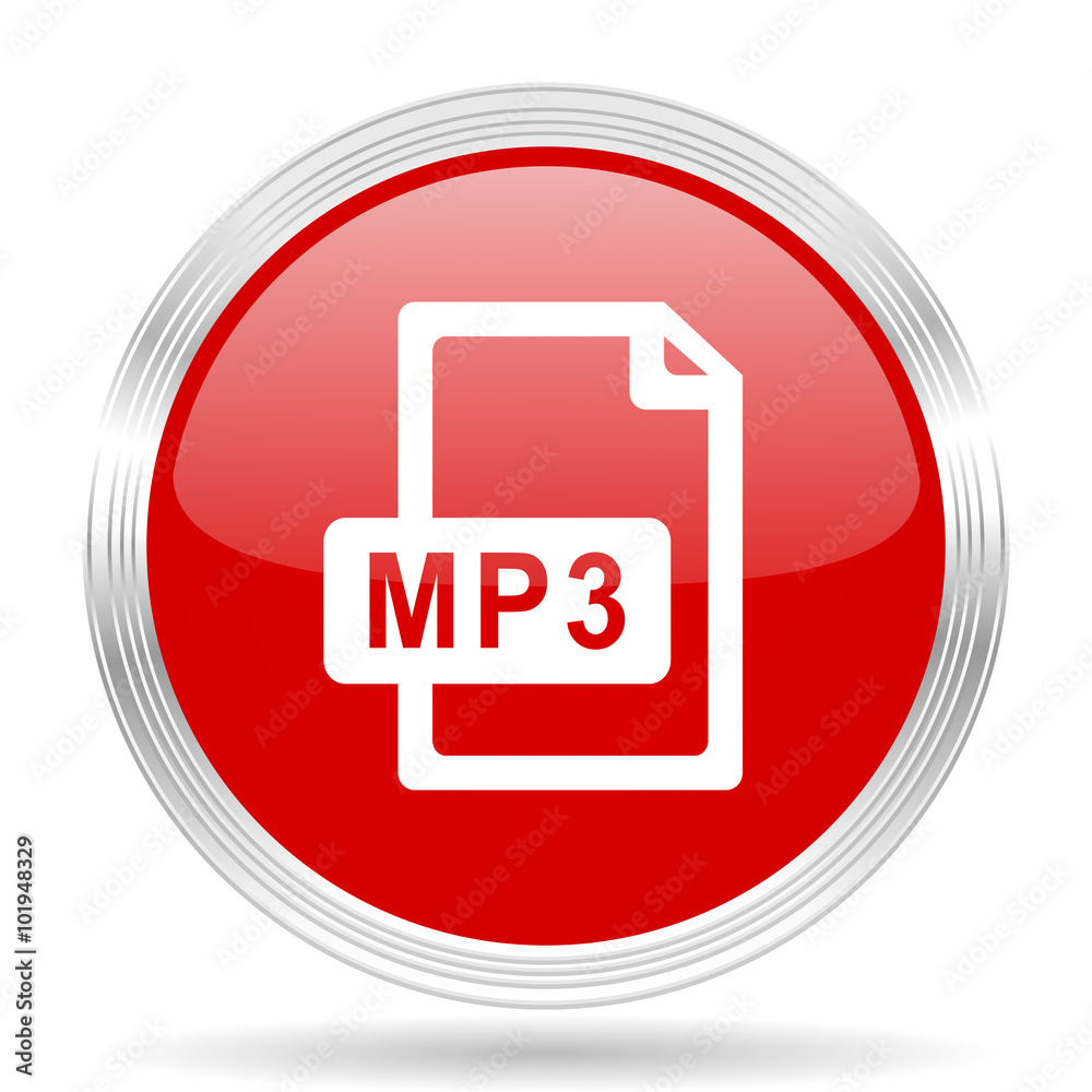 mp3 file red glossy circle modern web icon mp3 file red glossy circle modern web icon