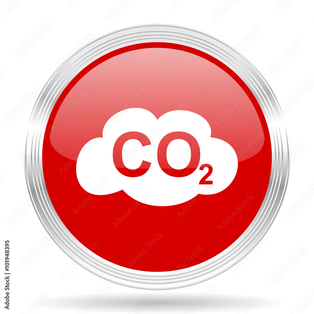 carbon dioxide red glossy circle modern web icon carbon dioxide red glossy circle modern web icon