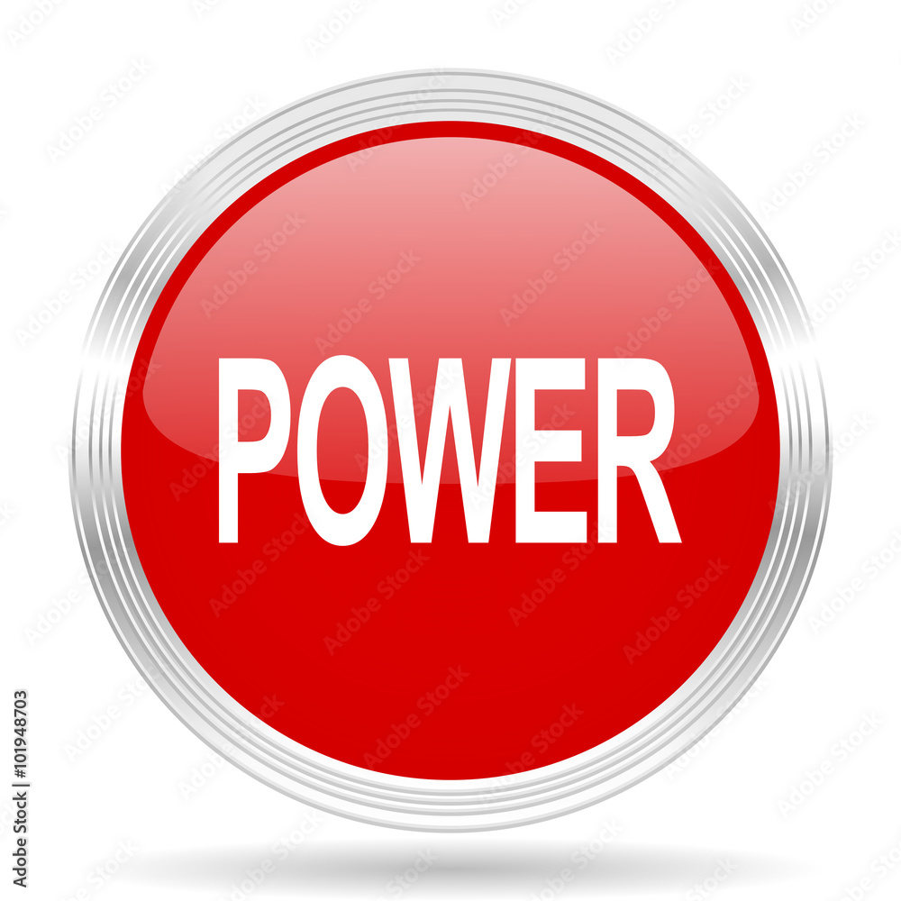 power red glossy circle modern web icon power red glossy circle modern web icon
