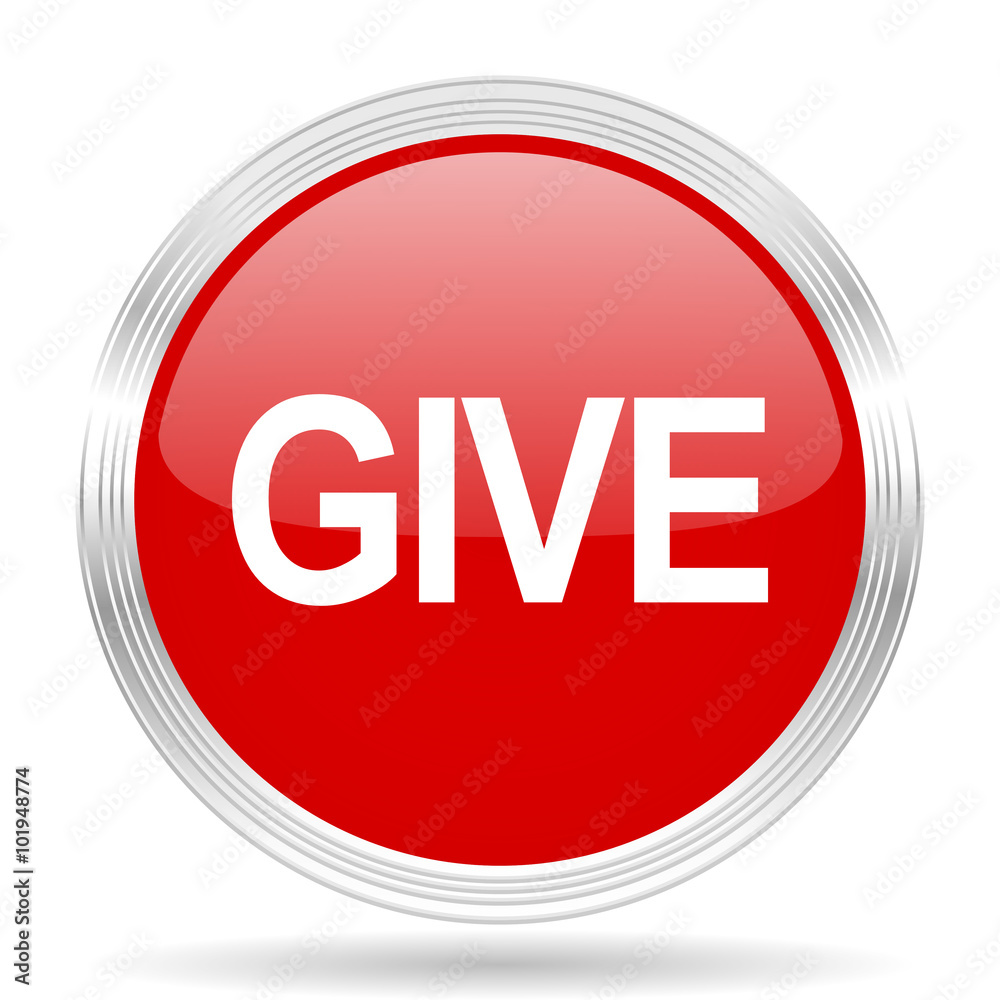 give red glossy circle modern web icon give red glossy circle modern web icon