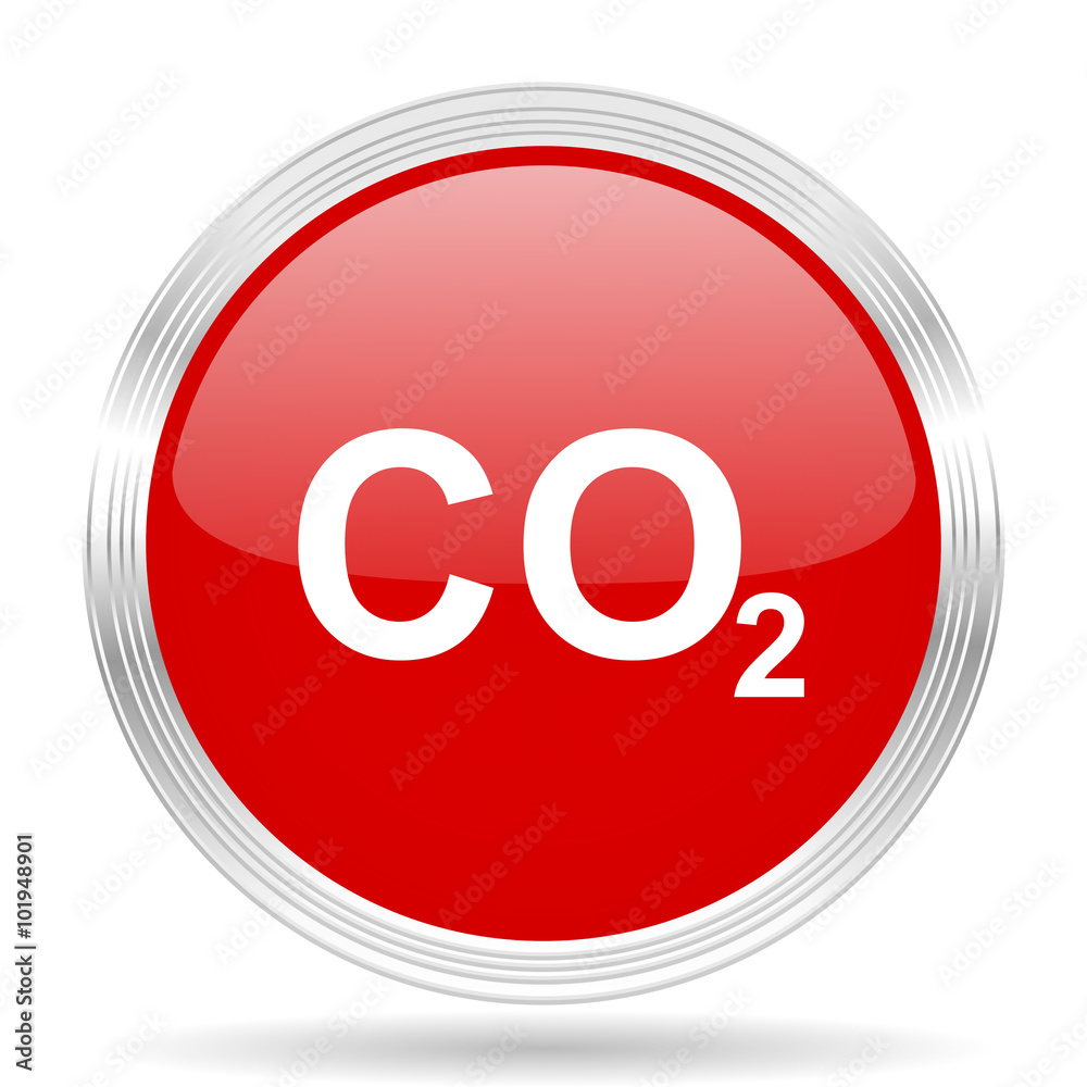 carbon dioxide red glossy circle modern web icon carbon dioxide red glossy circle modern web icon