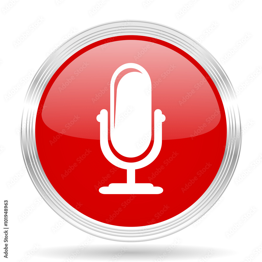 microphone red glossy circle modern web icon microphone red glossy circle modern web icon