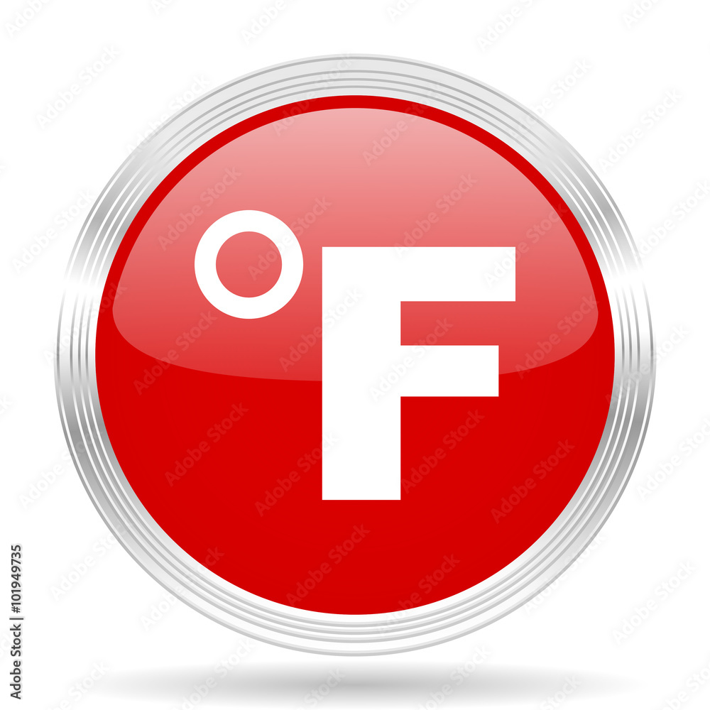 fahrenheit red glossy circle modern web icon fahrenheit red glossy circle modern web icon