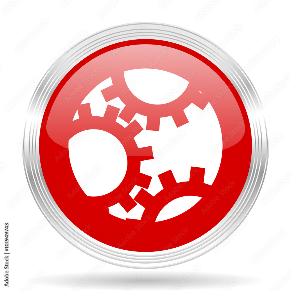 gear red glossy circle modern web icon gear red glossy circle modern web icon