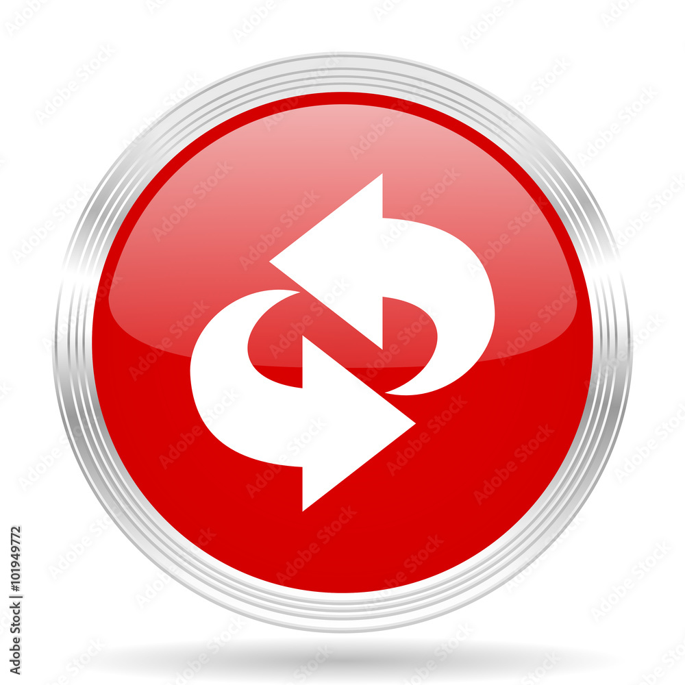 rotation red glossy circle modern web icon rotation red glossy circle modern web icon