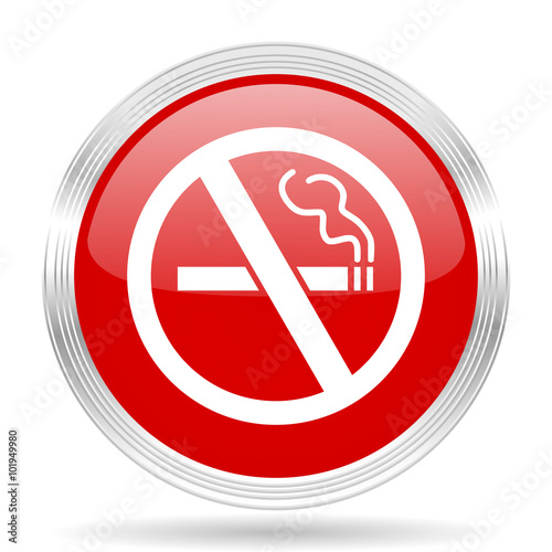 Free Download no smoking red glossy circle modern web icon - GFXLoad