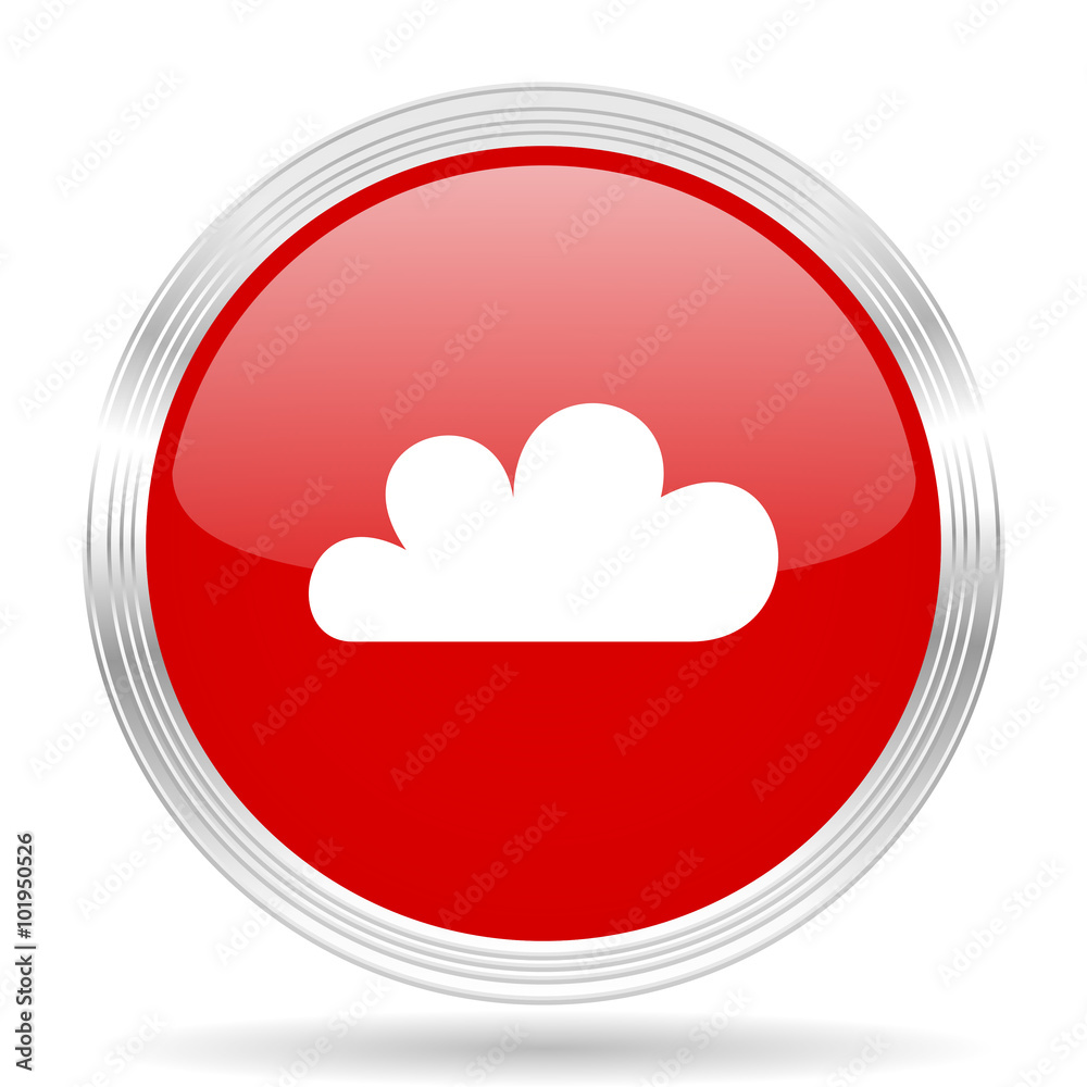cloud red glossy circle modern web icon cloud red glossy circle modern web icon