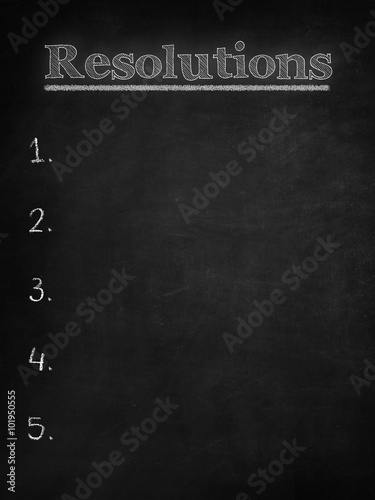 Resolutions list on blackboard