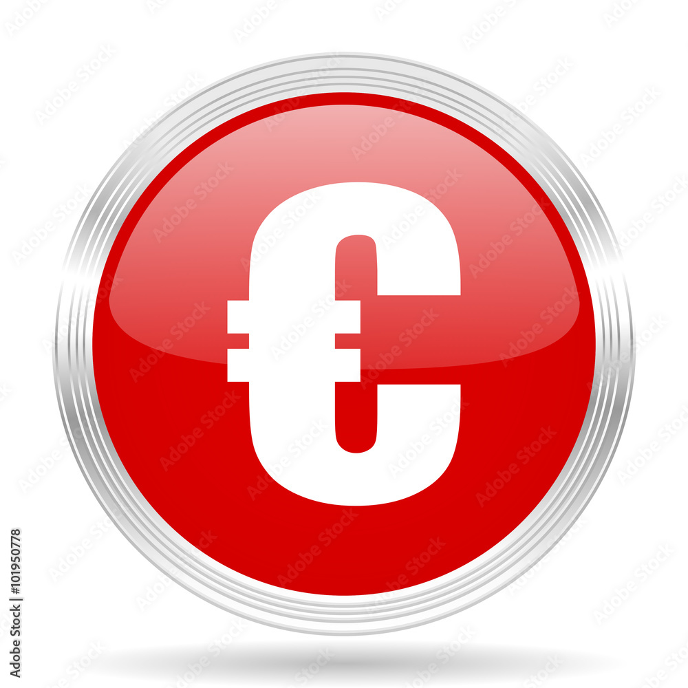 euro red glossy circle modern web icon euro red glossy circle modern web icon