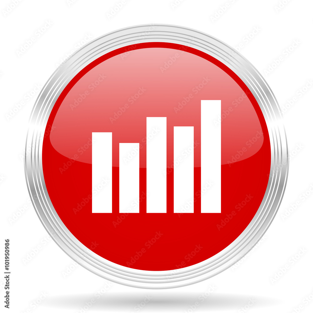graph red glossy circle modern web icon graph red glossy circle modern web icon