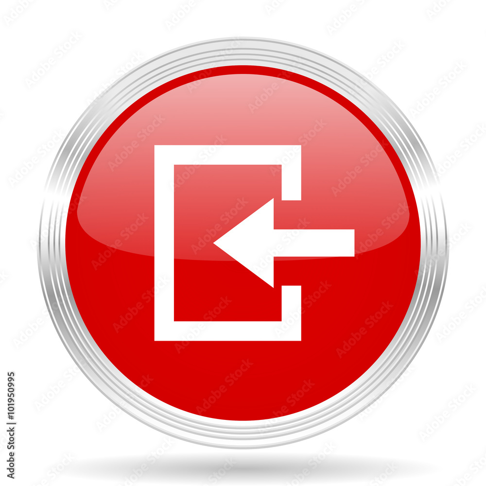 enter red glossy circle modern web icon enter red glossy circle modern web icon