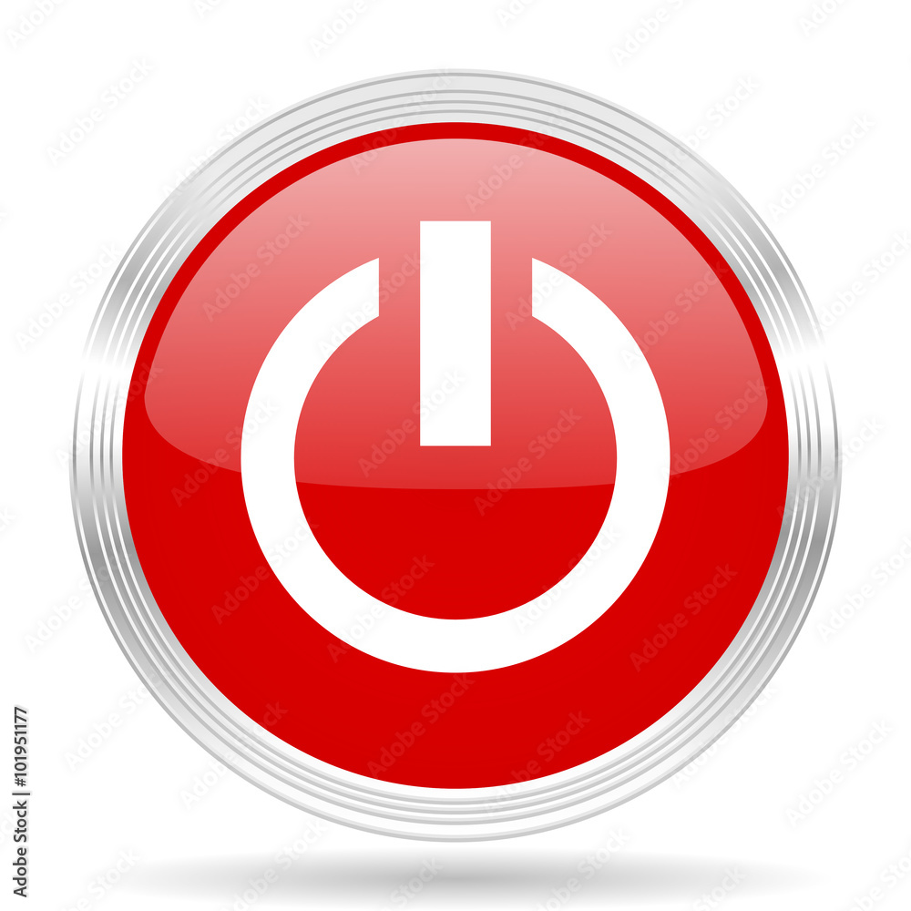 power red glossy circle modern web icon power red glossy circle modern web icon