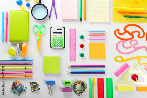 Back to school concept. Colourful concept isolated on white background