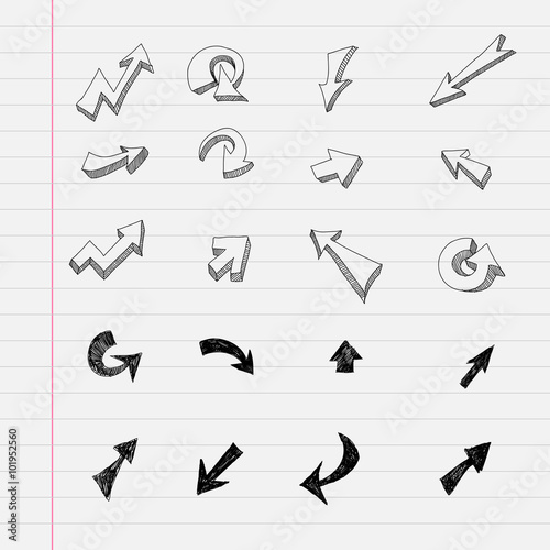 Hand Drawn Arrow Sketches various views